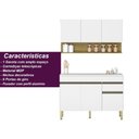 Ver imagem 3 de Kit Balcão de Pia com Tampo e Aereo 120 Cm 6 Portas 1 Gaveta Line Supremo Supremo Cp Freijó