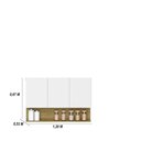 Ver imagem 5 de Kit Balcão de Pia com Tampo e Aereo 120 Cm 6 Portas 1 Gaveta Line Supremo Supremo Cp Freijó