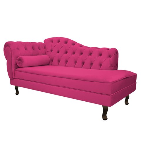 Divã Recamier Juliana Lado Direito 120 Cm Suede Pink - Amarena Móveis