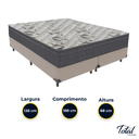 Ver imagem 3 de Cama Box Bipartido Casal Bege e Colchão Airtech 100 D33 Ortobom