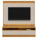 Ver imagem 5 de Painel para Tv 70 Pol e Rack Bancada 180cm Real L06 Tauari/off White Fosco - Mpozenato