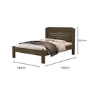 Ver imagem 2 de Cama de Casal Sofia Castanho Tradicional Reforçada Alto Padrão de Mdf para Quarto
