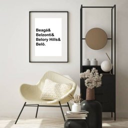 Quadro Belo Horizonte - Nomes - 60x48cm:madeira Preta - 1