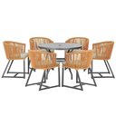 Ver imagem 1 de Mesa e 6 Cadeiras e Noronha Preto E7 Trama Original Terra Cota