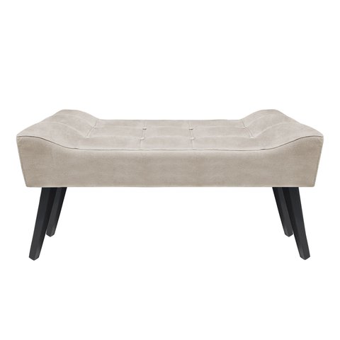 Banco Estofado Paris 1,20m Suede Bege - Inova Decor Inova Decorações
