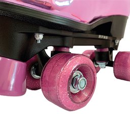 Patins Shine Ajustável com 4 Rodas Roxo Platinado Brilhante - Fenix - 31 - 34 - 3
