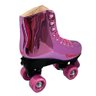 Patins Shine Ajustável com 4 Rodas Roxo Platinado Brilhante - Fenix - 31 - 34 - 2