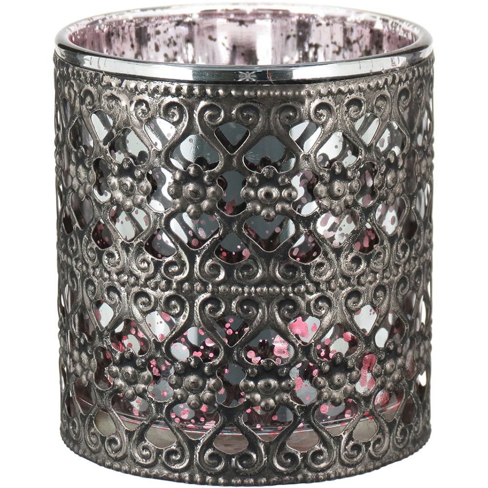 Recipiente Para Té Descafeinado Purely Home - Esmalte Rosa Con Conejos, Tapa De Bambú, 600 Ml, Hecho En Reino Unido