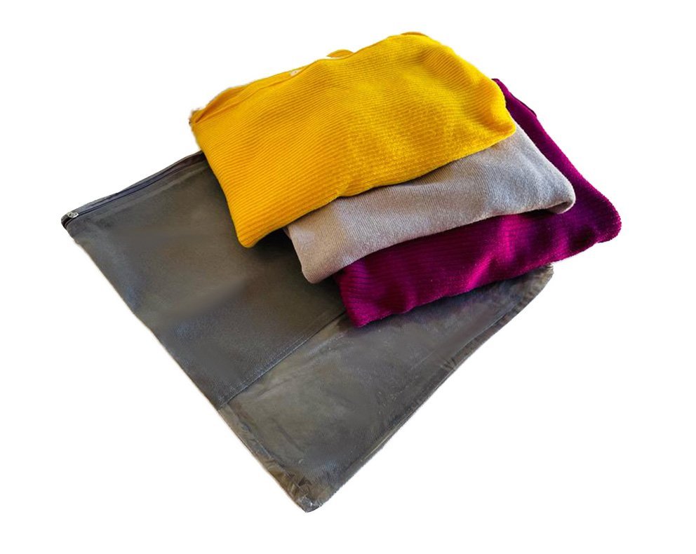 Kit 80 Sacos para Roupa e Malas de Viagem Visor Transparente:cinza - 5