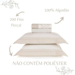 Jogo de Cama Queen 200 Fios 100% Algodão Mabel- Karsten - 2