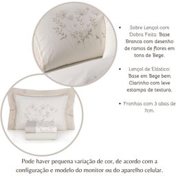 Jogo de Cama Queen 200 Fios 100% Algodão Mabel- Karsten - 7