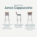 Ver imagem 3 de Banqueta Bistro para Cozinha Junco Cappuccino Àrea Gourmet Balcão Bancada bares Churrasqueira