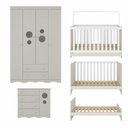 Ver imagem 7 de Quarto de Bebê Completo com Berço Americano 3 em 1 Colchão Incluso Sonho Multimóveis MP4631 -