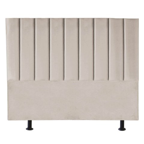 Cabeceira Cama Box King Estofada Carla 195cm Linho:bege