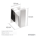 Ver imagem 4 de Cabide Simples Inox Rose Gold - Kromus RT0301R