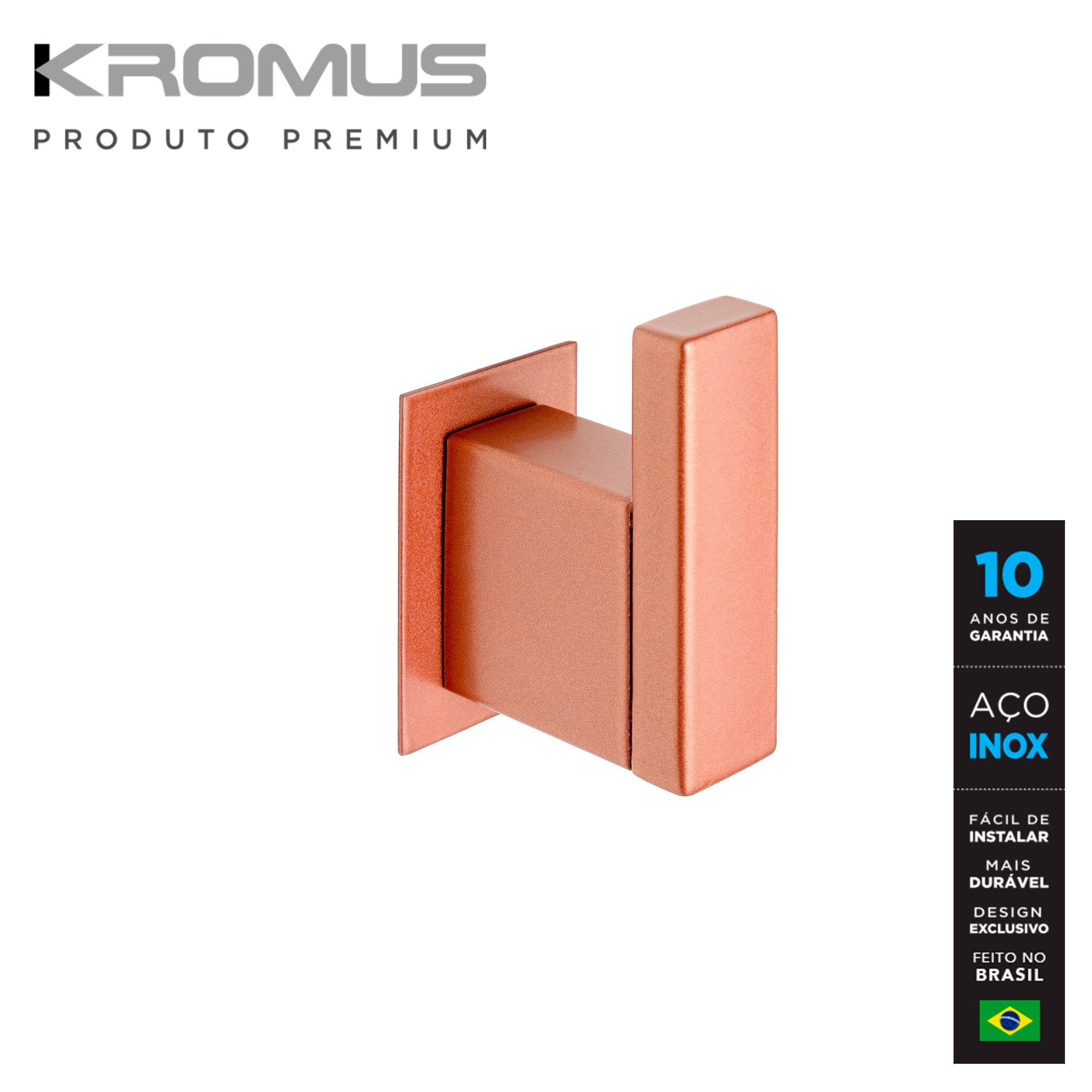 Cabide Simples Inox Rose Gold - Kromus RT0301R - 3