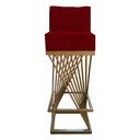 Ver imagem 2 de Kit 10 Banquetas Luma Base de Ferro Sued Marsala - D'classe Decor