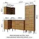 Ver imagem 4 de Armário de Cozinha Completa de Canto 293cm Rustic Emilly Music Madesa 02