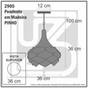 Ver mais imagens de Lustre Pendente em Madeira - Pinho Black