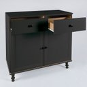 Ver imagem 3 de Cristaleira 2 Portas e Aparador 2 Gavetas 2 Portas Preto Dtall