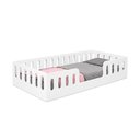 Ver imagem 1 de Cama Cercadinho Infantil Helo MDF Solteiro Branca Acompanha Lençol para Criança Quarto Infantil