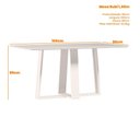 Ver imagem 5 de Conjunto Sala de Jantar Mesa Rubi 160x90 6 Cadeiras Anitta Ype/off White/veludo Cinza