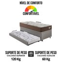 Ver imagem 7 de Bicama Baú Solteirão com Courino Linho Cinza 96x203 com Colchão Adorabile Molas Ensacadas Ecoflex