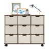Nicho Organizador 1478 com 9 Gavetas Ébano/Off White - Qmovi - 1
