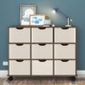 Nicho Organizador 1478 com 9 Gavetas Ébano/Off White - Qmovi - 2