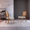 Ver imagem 7 de Conjunto com 2 Cadeiras Aila Moderna Mobília Linho Off White-cinam.imbuia