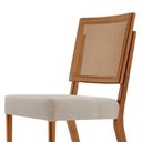 Ver imagem 2 de Conjunto com 2 Cadeiras Aila Moderna Mobília Linho Off White-cinam.imbuia
