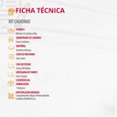 Ver mais imagens de Conjunto com 2 Cadeiras Aila Moderna Mobília Linho Off White-cinam.imbuia