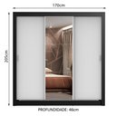 Ver imagem 4 de Guarda Roupa Casal Madesa Lyon Plus 3 Portas de Correr com Espelho 4 Gavetas