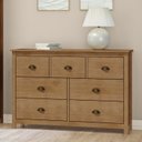 Ver imagem 6 de Comoda 7 Gavetas Madeira Maciça 125 Cm 9174 Freijo Milani Store