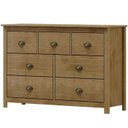 Ver imagem 1 de Comoda 7 Gavetas Madeira Maciça 125 Cm 9174 Freijo Milani Store