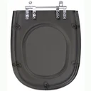 Ver imagem 1 de Assento Sanitário Poliester Vogue Plus Fume Translucido para vaso Deca