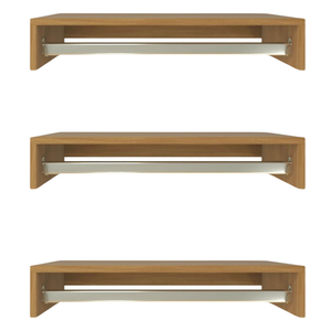 Kit 3 Cabideiro de Parede Suspenso 80x25x11,5 Amadeirado