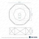 Ver imagem 3 de Cuba de Apoio Redonda 42cm Louça Murano Bela Metais