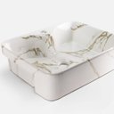 Ver imagem 7 de Cuba de Semi Encaixe Retangular 48cm Louça Sicília Bela Metais