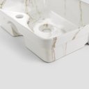 Ver imagem 5 de Cuba de Semi Encaixe Retangular 48cm Louça Sicília Bela Metais