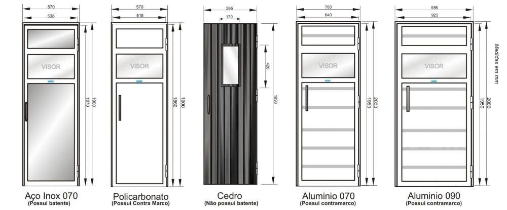 Porta de Aco Inox 0,57 X 1,90 P/ Sauna a Vapor C Batente - Sodramar - 2