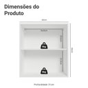 Ver imagem 2 de Armário Aéreo 60 Cm 1 Porta Branco/crema Vik Madesa