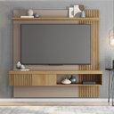 Ver imagem 1 de Painel Tv 65 Pol 180cm Bancada Suspensa Ripado Luana Fendi/buriti C01 - D’Rossi