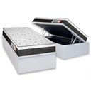 Ver imagem 1 de Cama Box Baú Solteiro: Colchão Anatômico Plumatex Falcon Ultra Firme + Base Crc Courano White(