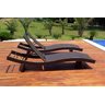 Espreguiçadeira de Piscina Açucena em Fibra Sintética e Alumínio Cor Tabaco - 3