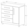 Cômoda com Sapateira 4 Gavetas 1 Porta Grécia:branco Nature - 4