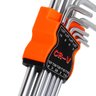 Jogo De Chave 9 Peças Torx Profissional Curta Em L Aço - 6