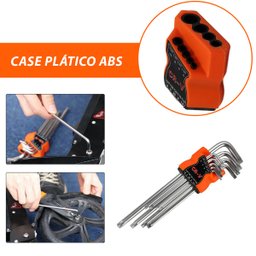 Jogo De Chave 9 Peças Torx Profissional Curta Em L Aço - 4