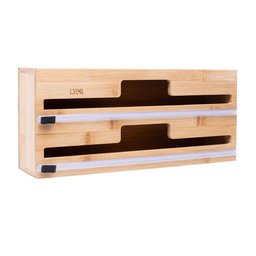 Suporte Parede para Papel Alumínio e Plástico Filme em Bambu - 1