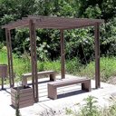 Ver imagem 5 de Pergolado em Madeira Plástica Maciça Marrom com 7 Peças na Cobertura 100% Reciclado 3m / Lc-39 Lanci